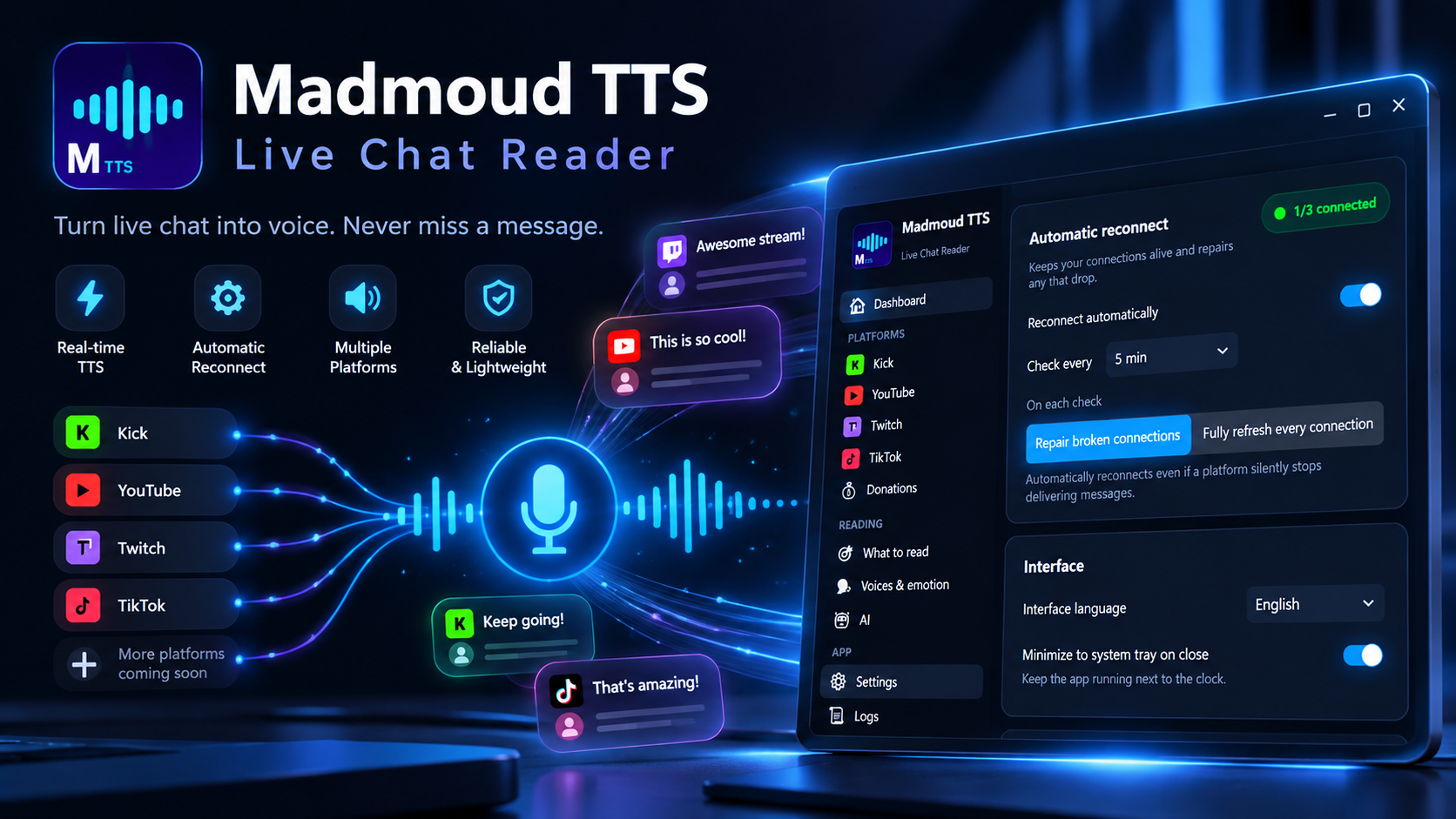 madmoud tts live chat reader